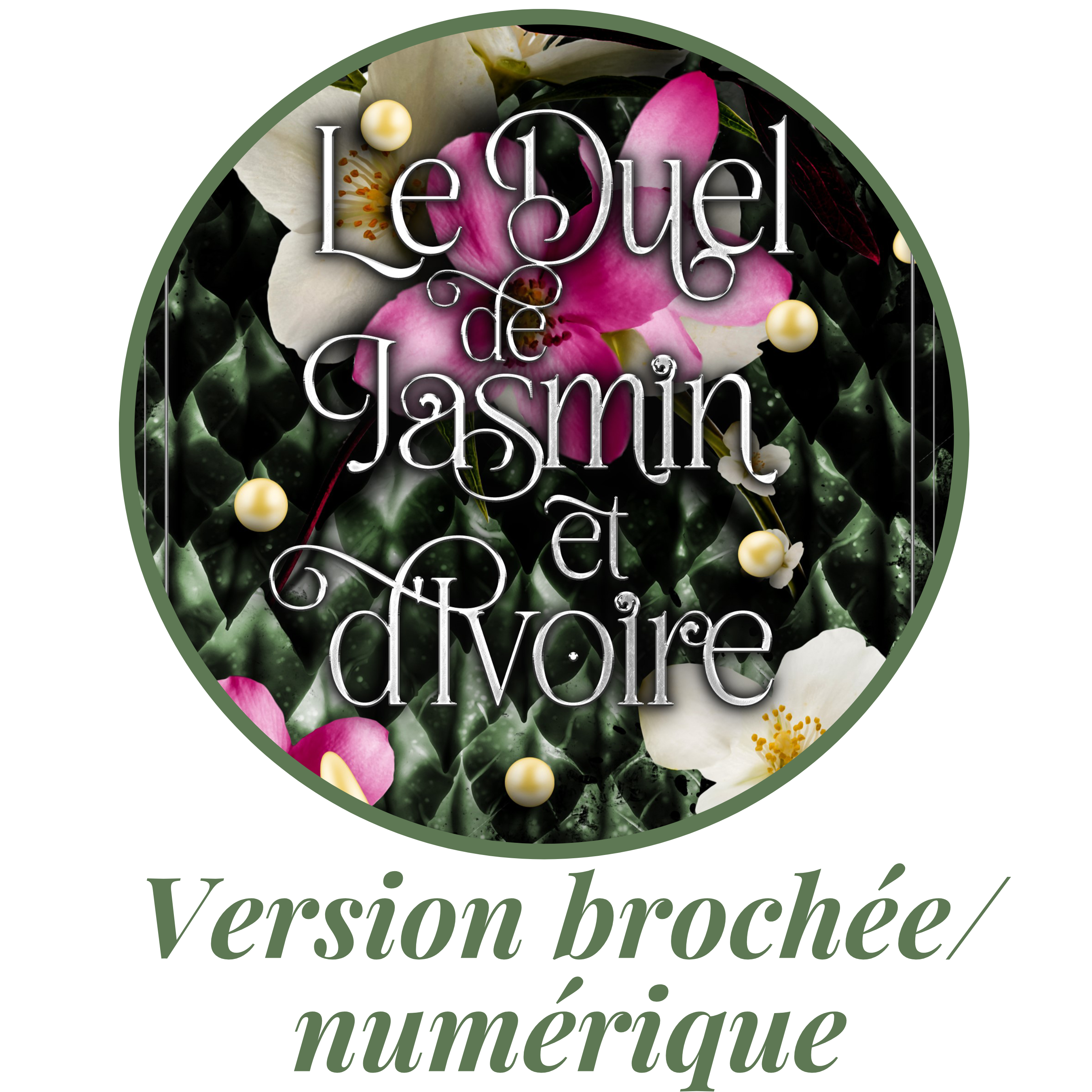 le duel de jasmin et d'ivoire broche